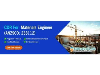 CDR For Material Engineer (ANZSCO: 233112) By CDRAustralia.Org - Engineers Australia